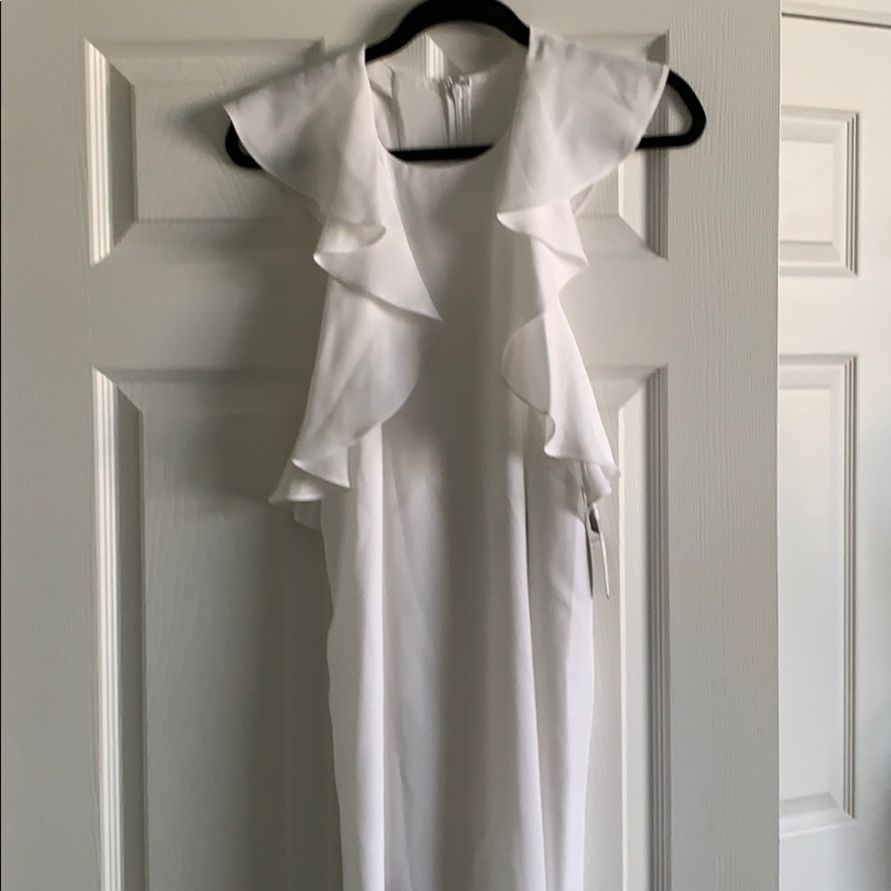 BCBG White Formal Silky Dress S NWT